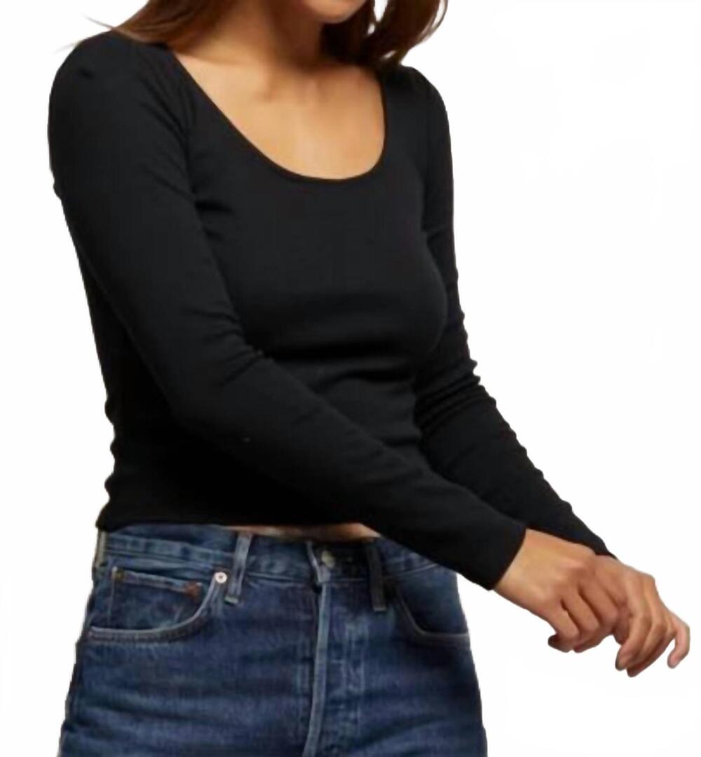 NEW PERFECTWHITETEE anya top in true black